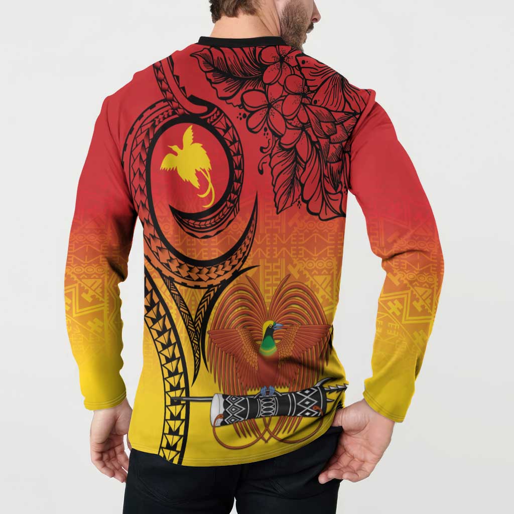 Papua New Guinea 50 Years Button Sweatshirt Motuan Motifs