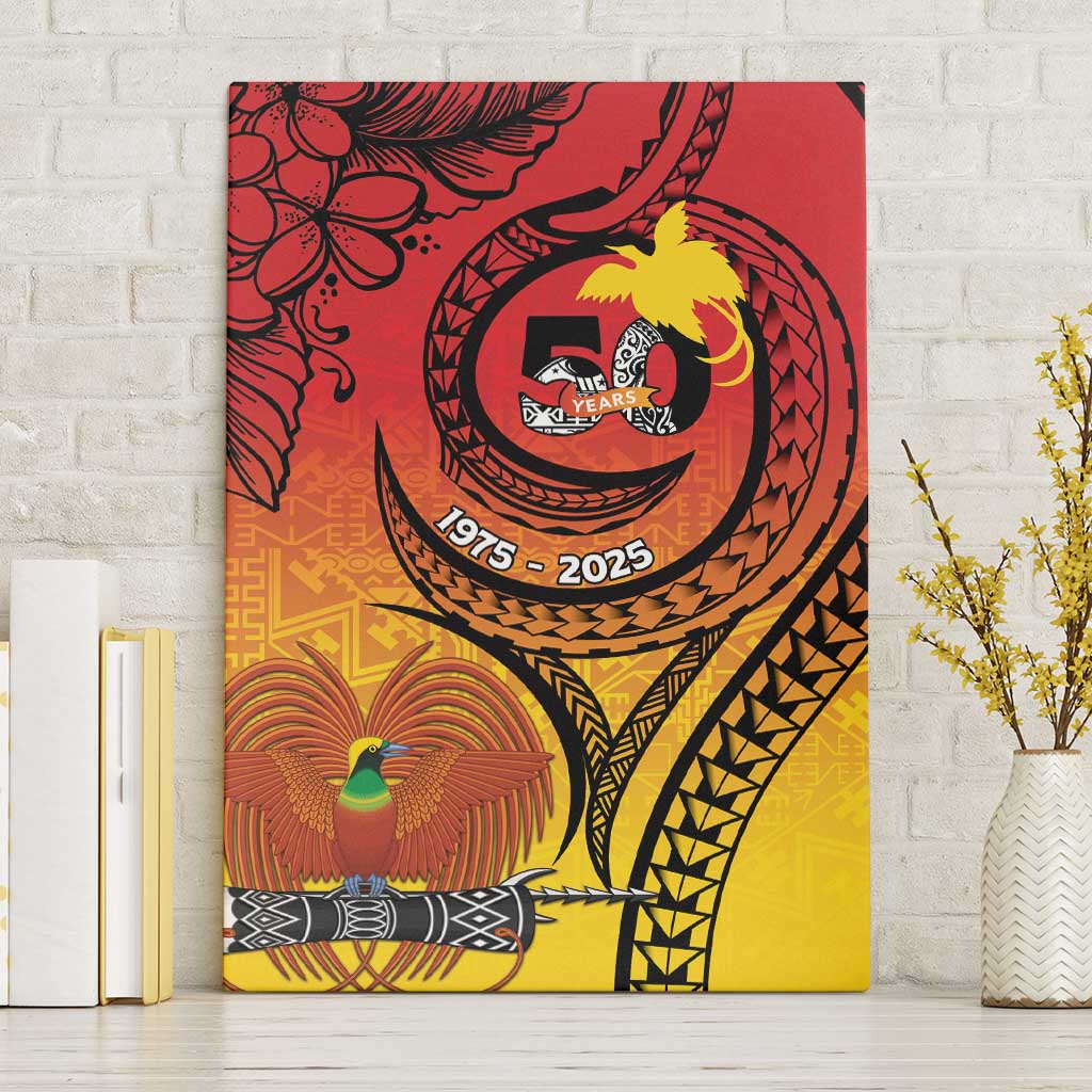 Papua New Guinea 50 Years Canvas Wall Art Motuan Motifs