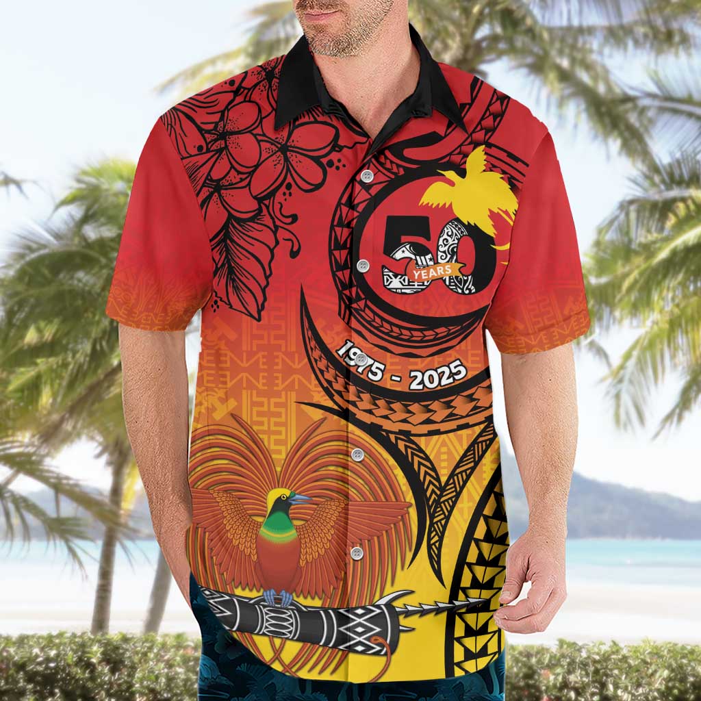 Papua New Guinea 50 Years Hawaiian Shirt Motuan Motifs