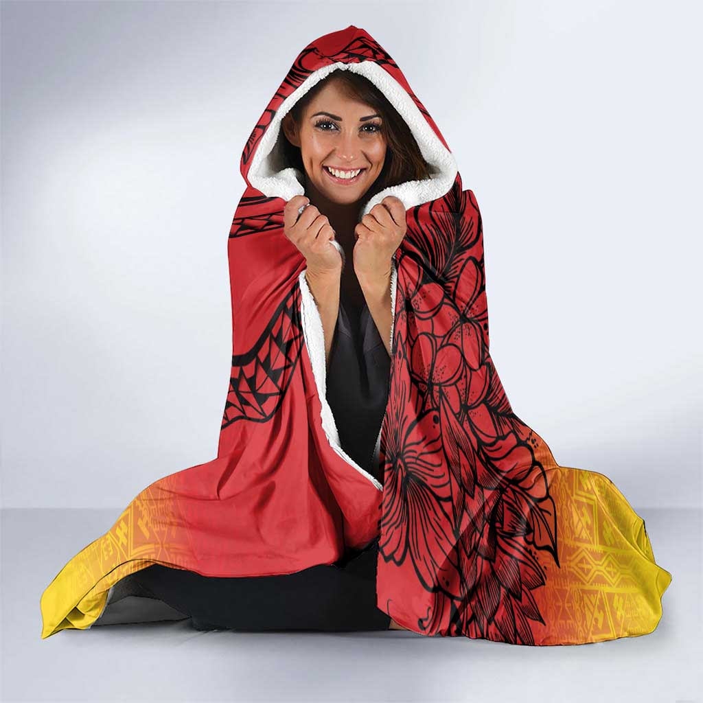 Papua New Guinea 50 Years Hooded Blanket Motuan Motifs