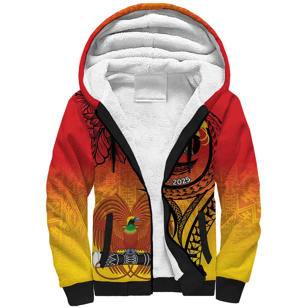 Papua New Guinea 50 Years Sherpa Hoodie Motuan Motifs