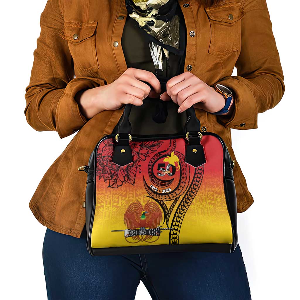 Papua New Guinea 50 Years Shoulder Handbag Motuan Motifs