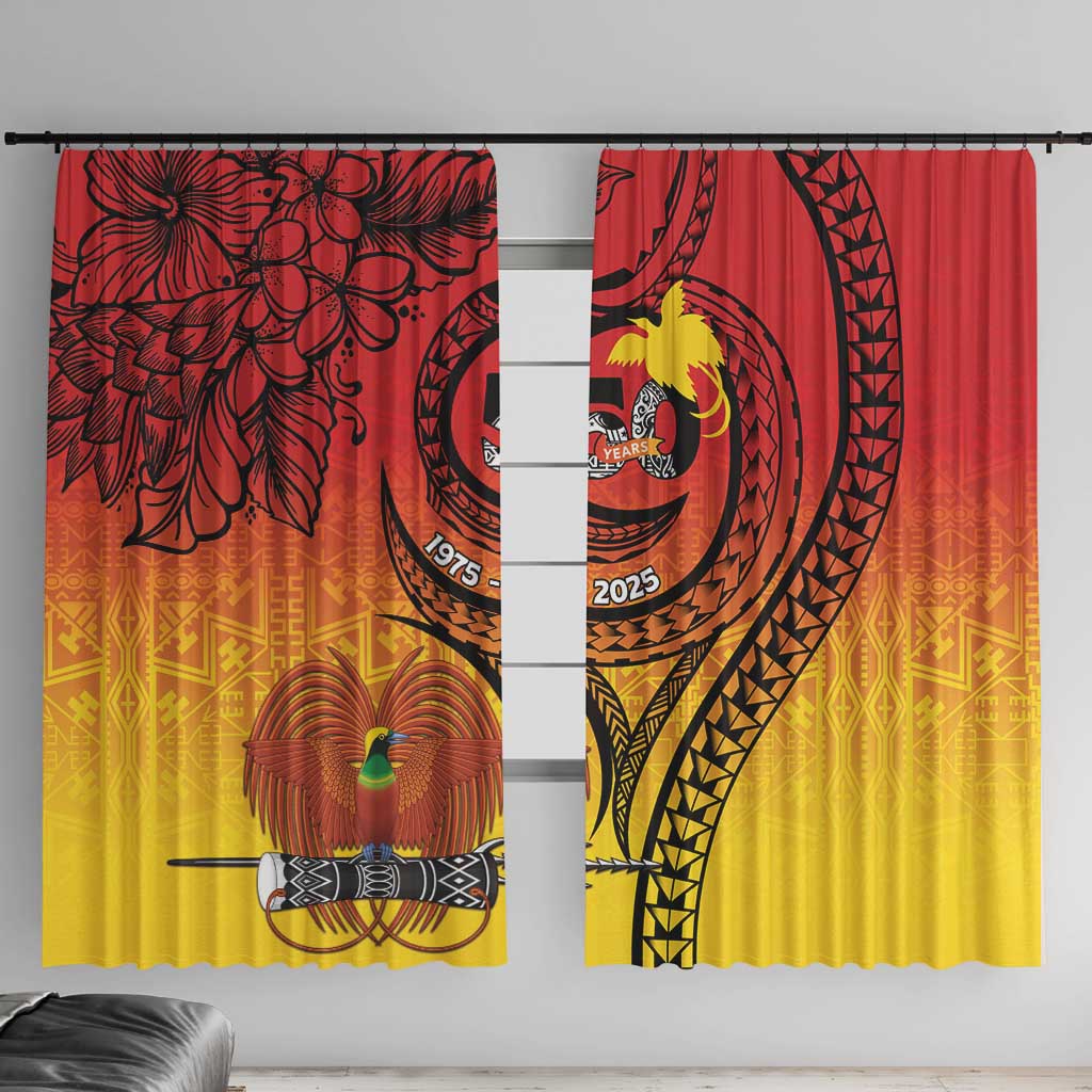 Papua New Guinea 50 Years Window Curtain Motuan Motifs