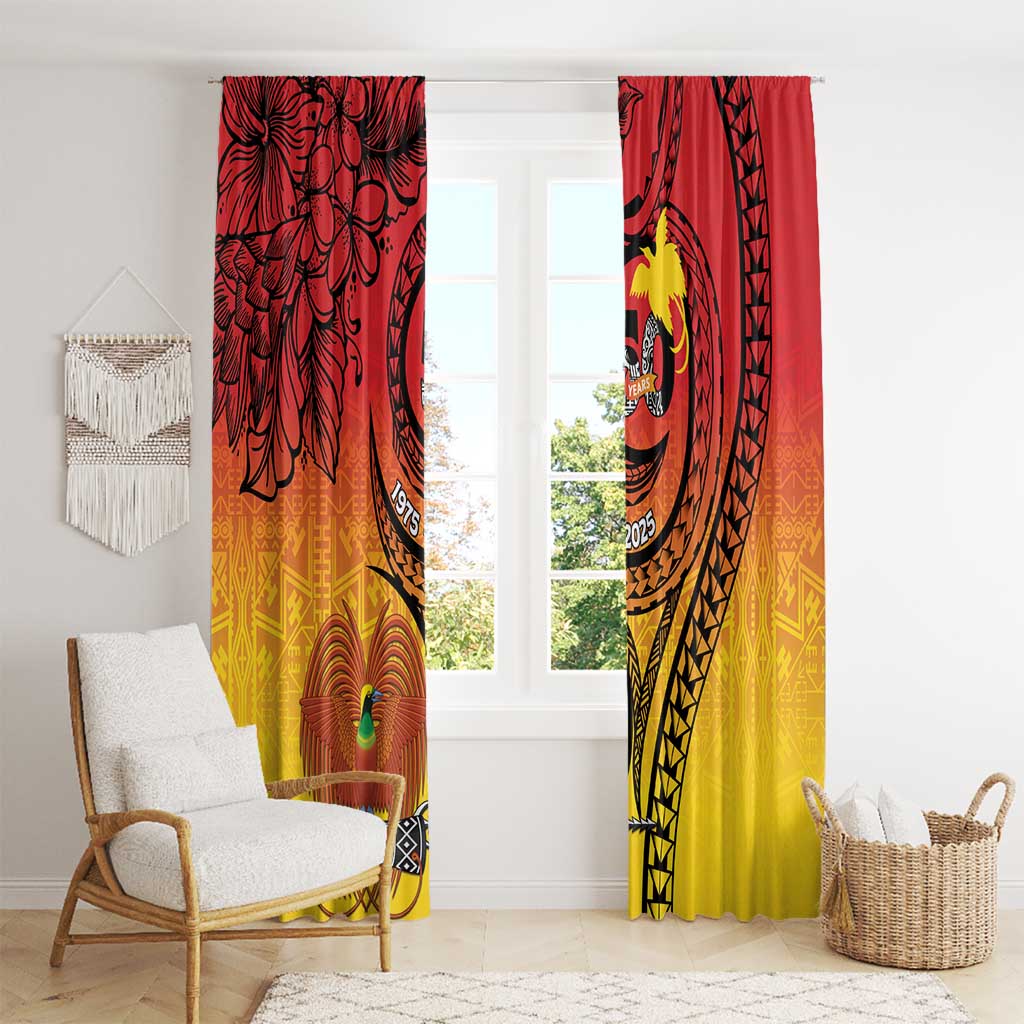 Papua New Guinea 50 Years Window Curtain Motuan Motifs