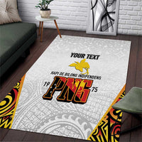 Personalized Papua New Guinea Area Rug Hapi De bilong Indipendens PNG