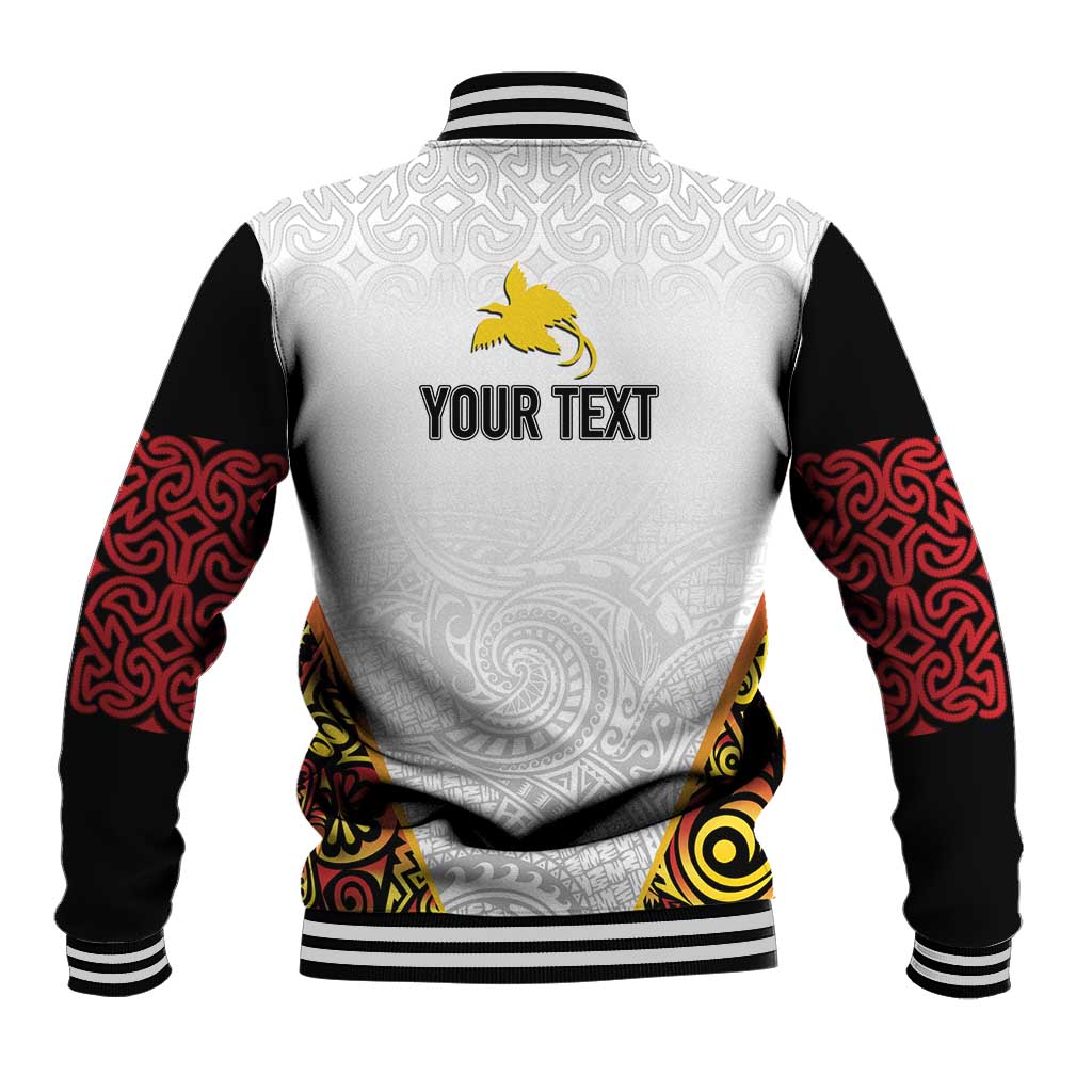 Personalized Papua New Guinea Baseball Jacket Hapi De bilong Indipendens PNG