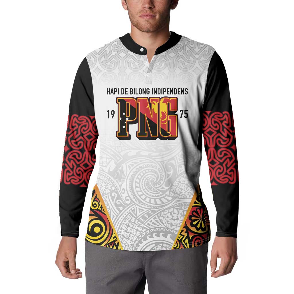 Personalized Papua New Guinea Button Sweatshirt Hapi De bilong Indipendens PNG