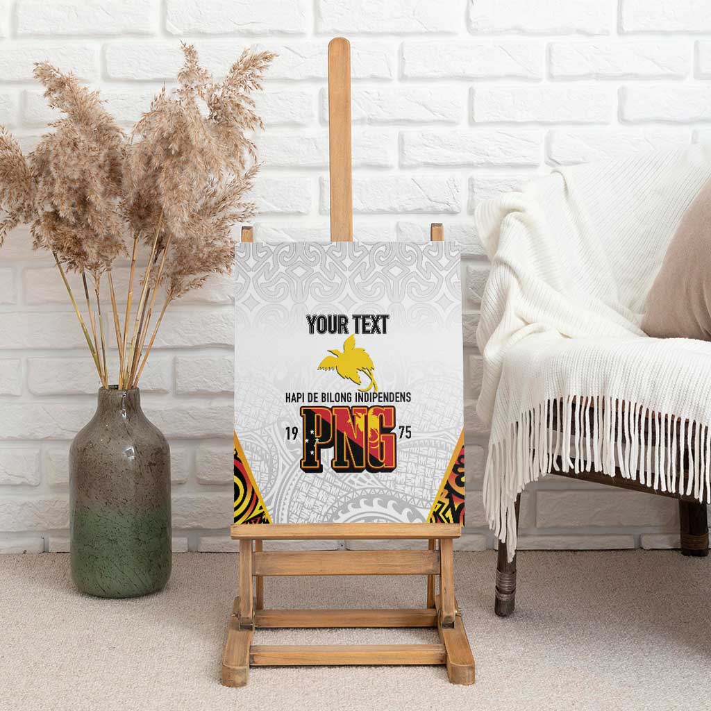 Personalized Papua New Guinea Canvas Wall Art Hapi De bilong Indipendens PNG