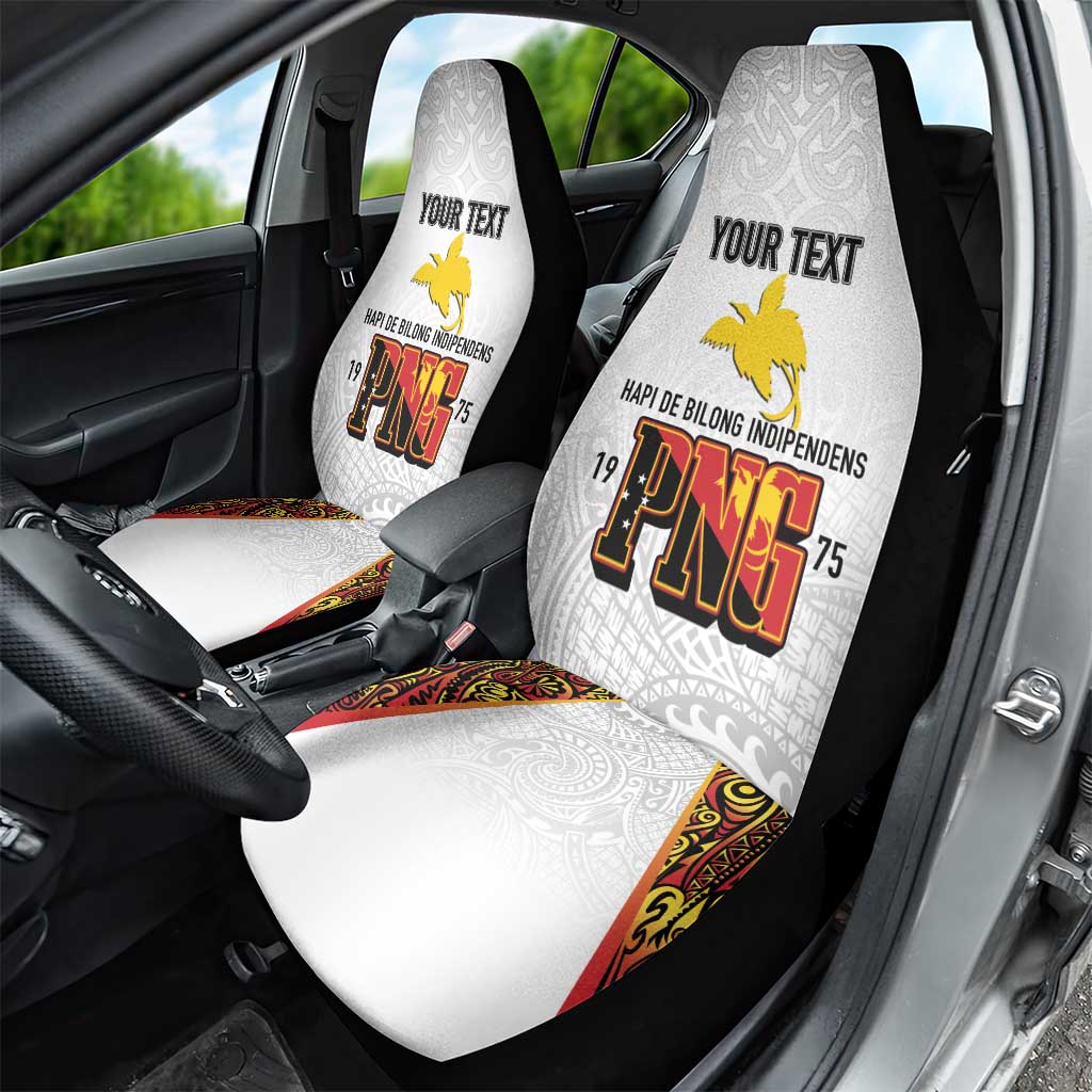 Personalized Papua New Guinea Car Seat Cover Hapi De bilong Indipendens PNG