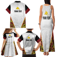 Personalized Papua New Guinea Family Matching Tank Maxi Dress and Hawaiian Shirt Hapi De bilong Indipendens PNG