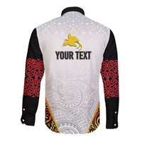 Personalized Papua New Guinea Long Sleeve Button Shirt Hapi De bilong Indipendens PNG