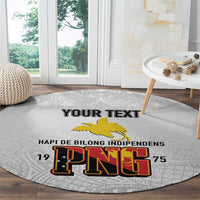 Personalized Papua New Guinea Round Carpet Hapi De bilong Indipendens PNG