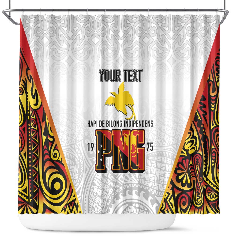 Personalized Papua New Guinea Shower Curtain Hapi De bilong Indipendens PNG