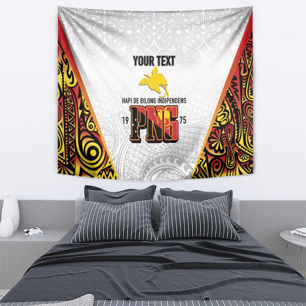 Personalized Papua New Guinea Tapestry Hapi De bilong Indipendens PNG