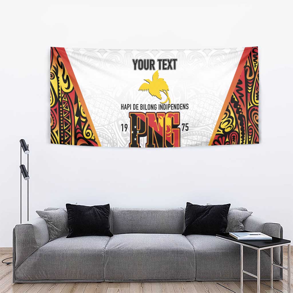 Personalized Papua New Guinea Tapestry Hapi De bilong Indipendens PNG
