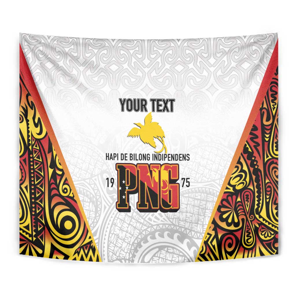 Personalized Papua New Guinea Tapestry Hapi De bilong Indipendens PNG
