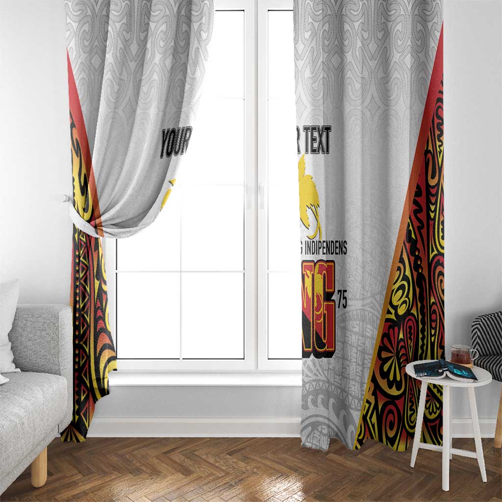 Personalized Papua New Guinea Window Curtain Hapi De bilong Indipendens PNG