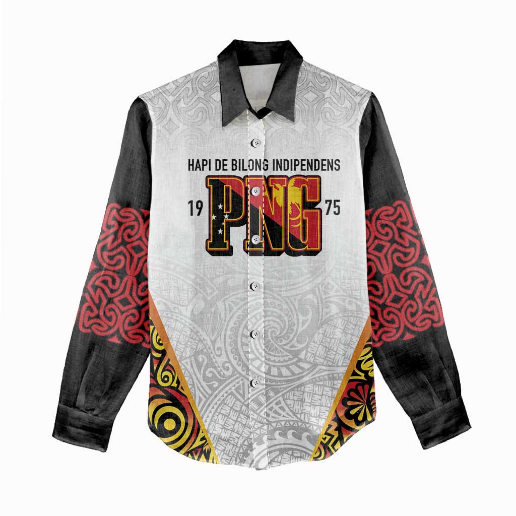 Personalized Papua New Guinea Women Casual Shirt Hapi De bilong Indipendens PNG