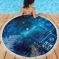 Aotearoa Taniko Matariki Beach Blanket Cosmic Blue