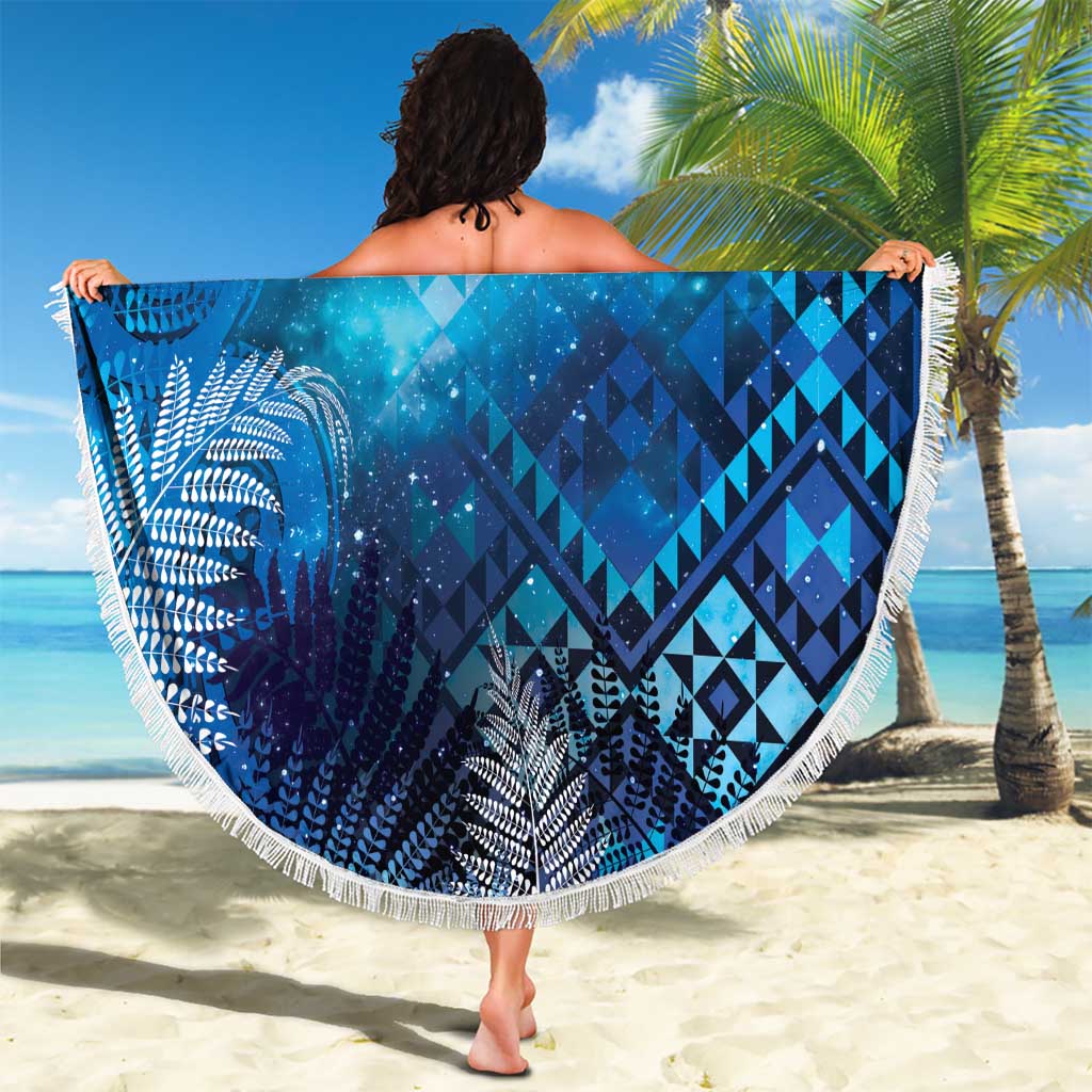 Aotearoa Taniko Matariki Beach Blanket Cosmic Blue