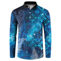 Aotearoa Taniko Matariki Button Sweatshirt Cosmic Blue