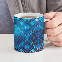 Aotearoa Taniko Matariki Ceramic Mug Cosmic Blue