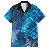 Aotearoa Taniko Matariki Family Matching Summer Maxi Dress and Hawaiian Shirt Cosmic Blue