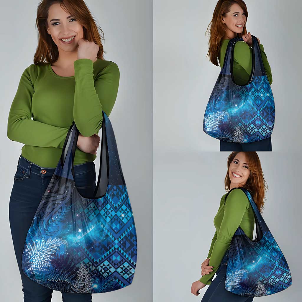Aotearoa Taniko Matariki Grocery Bag Cosmic Blue