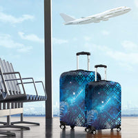 Aotearoa Taniko Matariki Luggage Cover Cosmic Blue