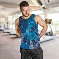 Aotearoa Taniko Matariki Men Tank Top Cosmic Blue