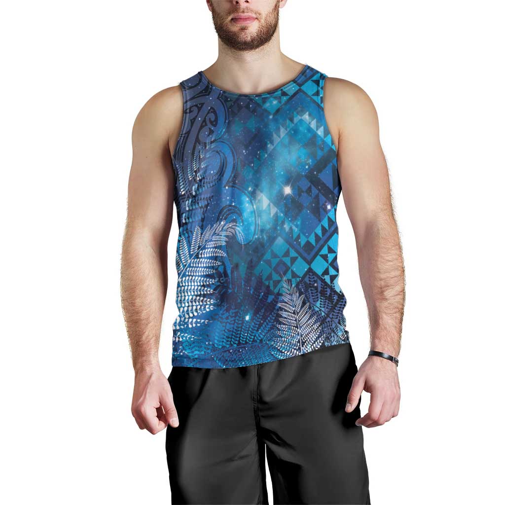 Aotearoa Taniko Matariki Men Tank Top Cosmic Blue