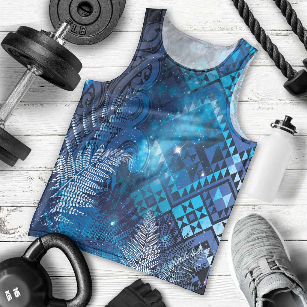 Aotearoa Taniko Matariki Men Tank Top Cosmic Blue