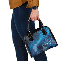 Aotearoa Taniko Matariki Shoulder Handbag Cosmic Blue