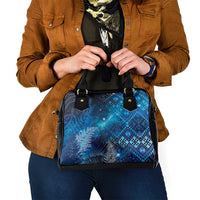 Aotearoa Taniko Matariki Shoulder Handbag Cosmic Blue