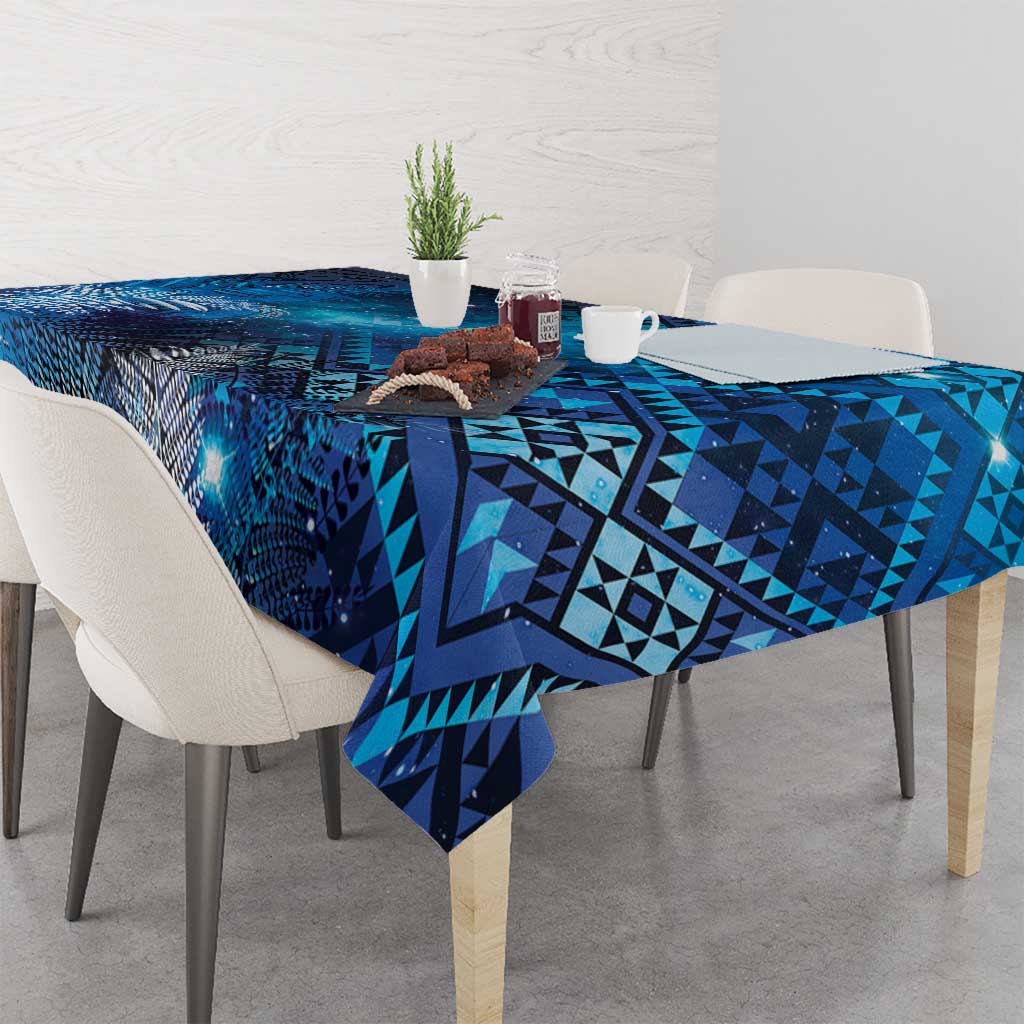 Aotearoa Taniko Matariki Tablecloth Cosmic Blue