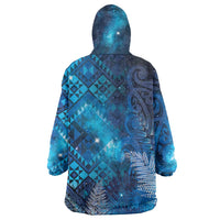 Aotearoa Taniko Matariki Wearable Blanket Hoodie Cosmic Blue