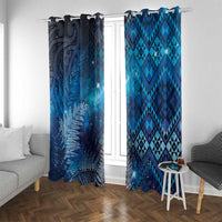Aotearoa Taniko Matariki Window Curtain Cosmic Blue