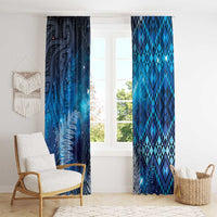 Aotearoa Taniko Matariki Window Curtain Cosmic Blue