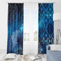 Aotearoa Taniko Matariki Window Curtain Cosmic Blue