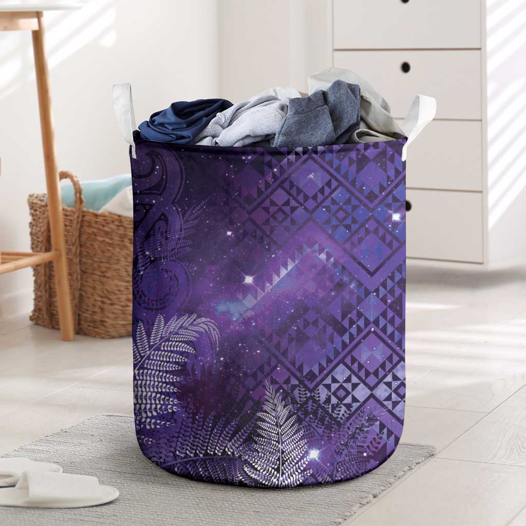 Aotearoa Taniko Matariki Laundry Basket Cosmic Violet