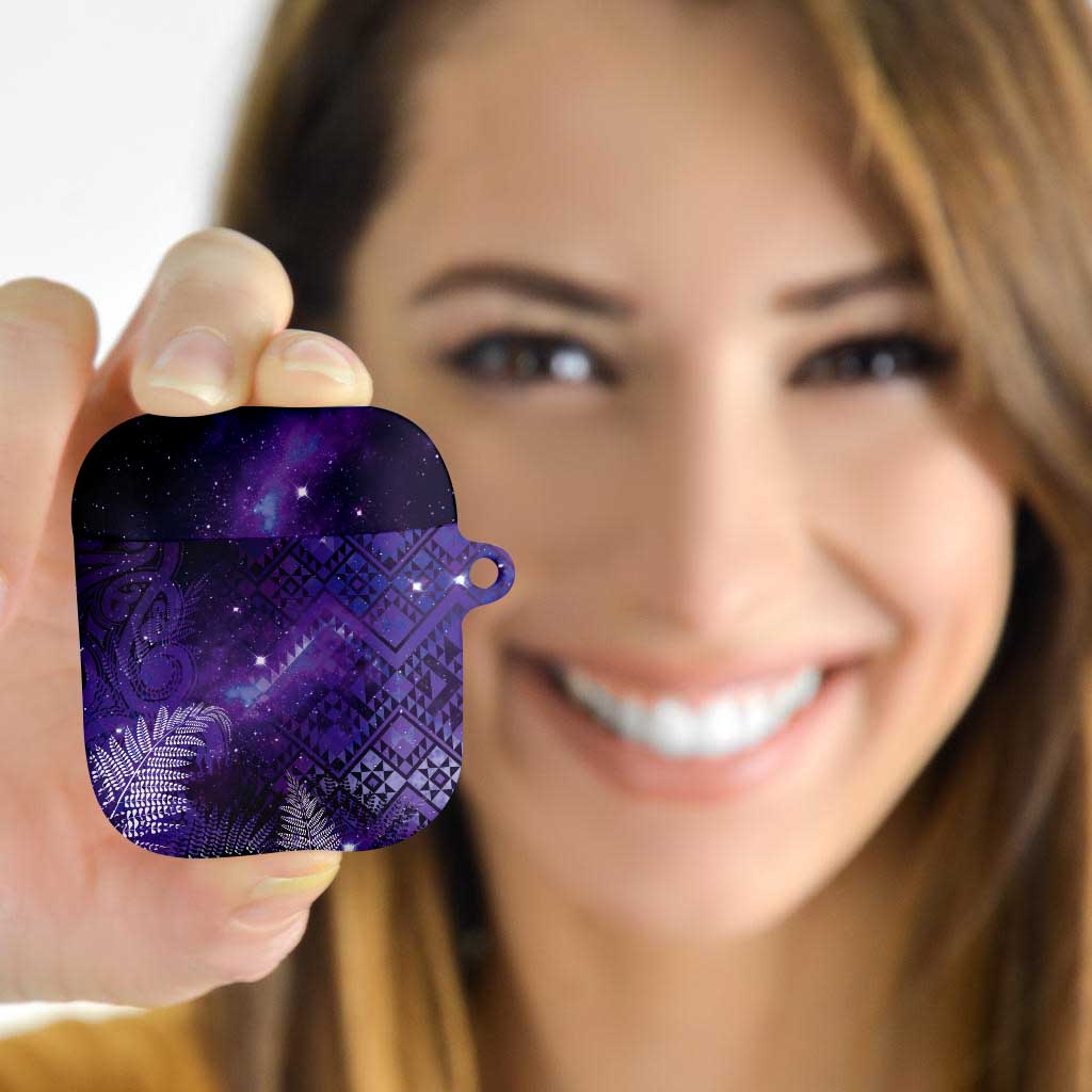 Aotearoa Taniko Matariki AirPods Case Cosmic Violet