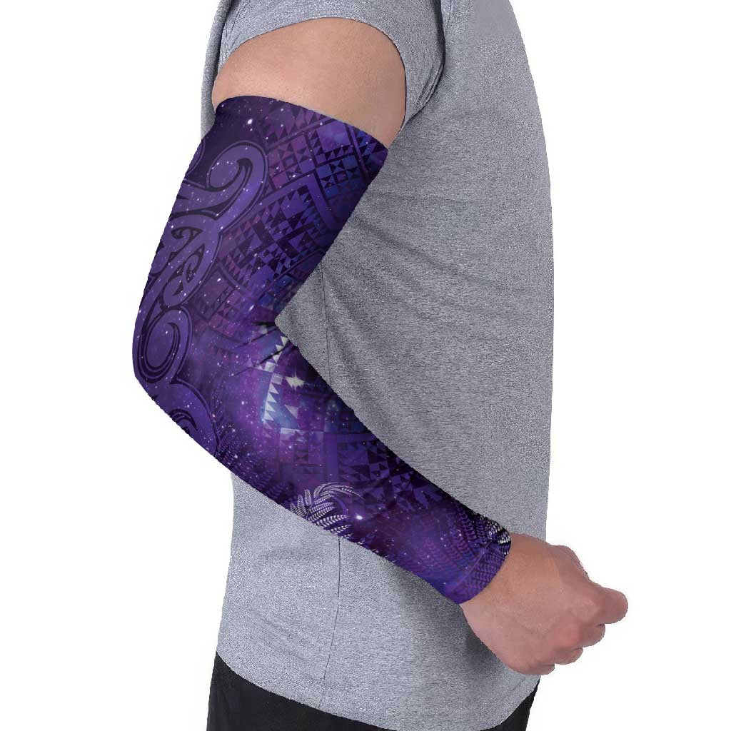 Aotearoa Taniko Matariki Arm Sleeves Cosmic Violet