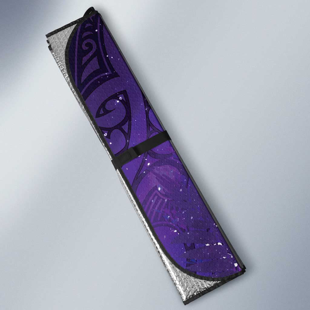 Aotearoa Taniko Matariki Auto Sun Shade Cosmic Violet
