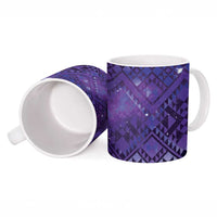 Aotearoa Taniko Matariki Ceramic Mug Cosmic Violet