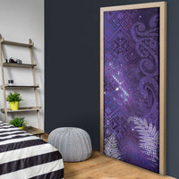 Aotearoa Taniko Matariki Door Cover Cosmic Violet