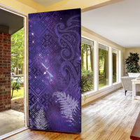Aotearoa Taniko Matariki Door Cover Cosmic Violet