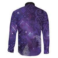 Aotearoa Taniko Matariki Family Matching Summer Maxi Dress and Hawaiian Shirt Cosmic Violet