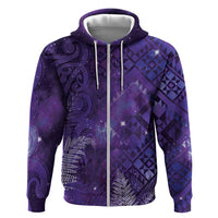 Aotearoa Taniko Matariki Hoodie Cosmic Violet