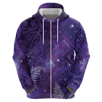 Aotearoa Taniko Matariki Hoodie Cosmic Violet