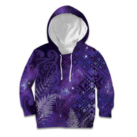 Aotearoa Taniko Matariki Kid Hoodie Cosmic Violet